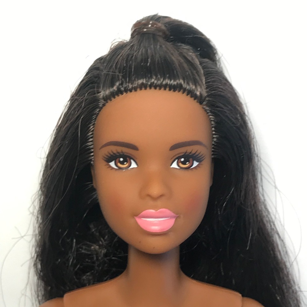 Nude Barbie 2018 Play N Wash Pets African American Asha Face FXH12 Doll